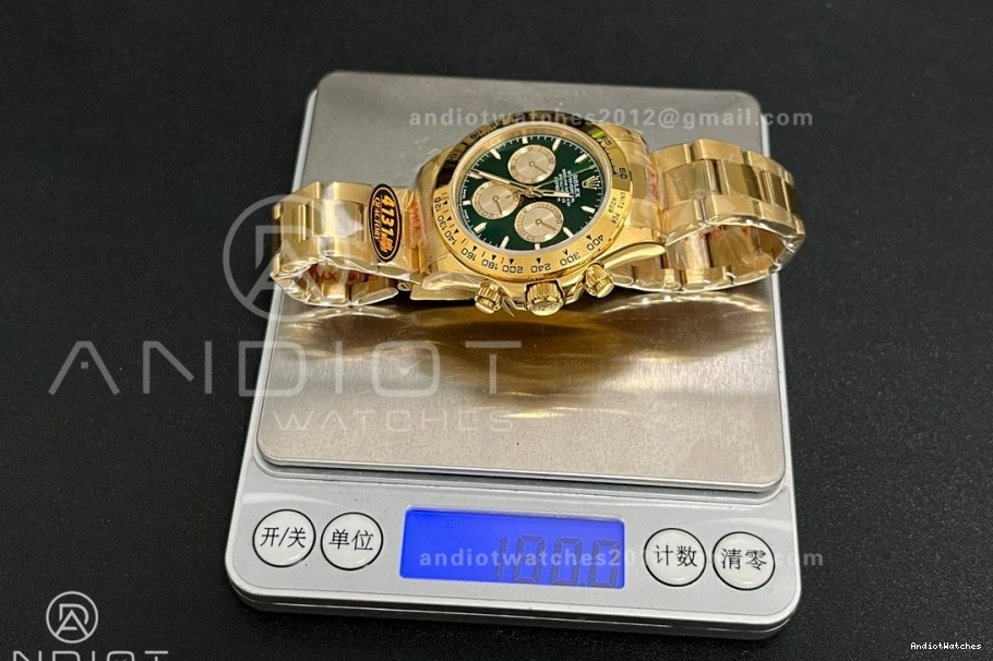 V6 Dial YG on QF4131 Bracelet Edition Weight) QF Best 1:1 126508 493 (Gain 2025 Daytona YG SmoothTexture Green 1222